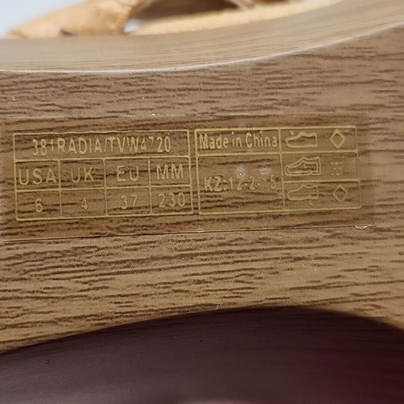 Vionic Radia Sandal Shoe 2" Wedge Heel Brown Cork Adjustable Women's 6 Slip On - Picture 13 of 16